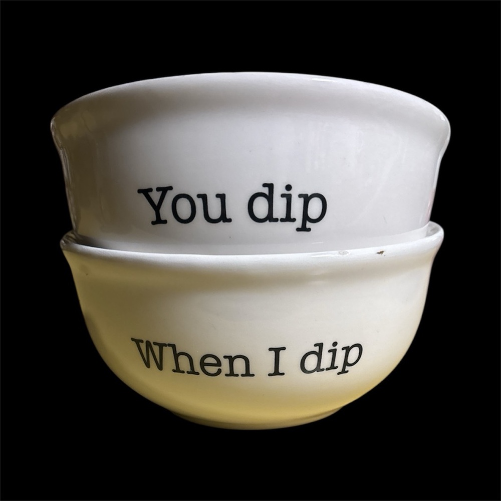 White Ceramic Dip Bowls Set